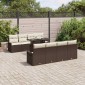 vidaXL Σετ Καναπέ Κήπου 9 τμχ. Καφέ [Συνθετικό]: Πολυ Ρατάν