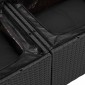 vidaXL Σετ Καναπέ Κήπου 6 τμχ. Μαύρο συνθετικό ρατάν