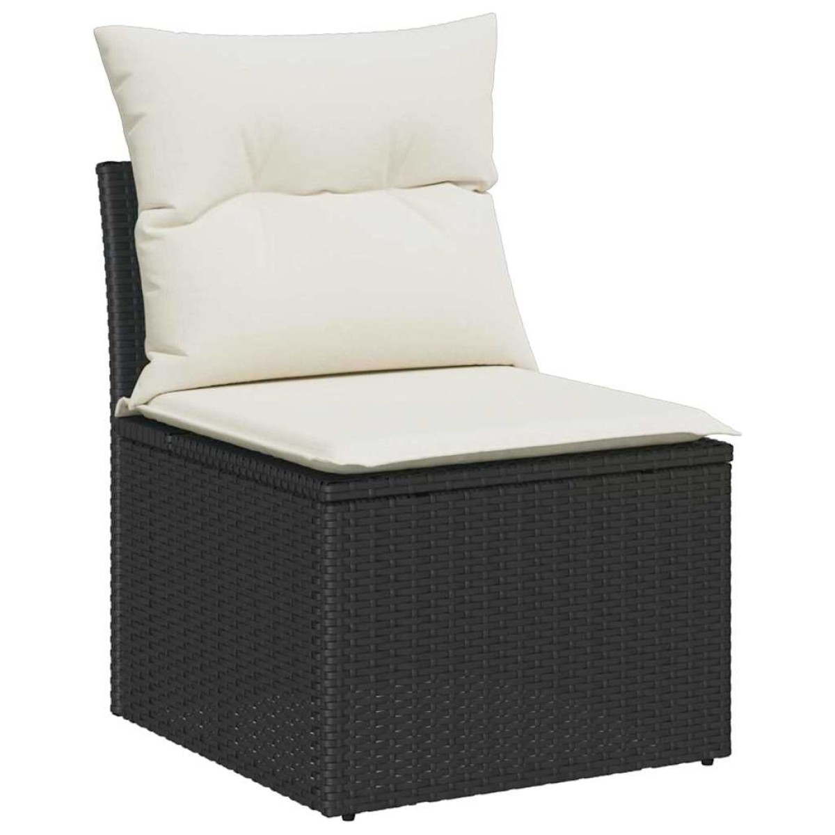 vidaXL Σετ Καναπέ Κήπου 10 τμχ. Μαύρο συνθετικό ρατάν