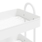vidaXL Τροχήλατη Βάση 3 Επιπέδων Λευκή 43 x 34 x 79 εκ. από Ατσάλι