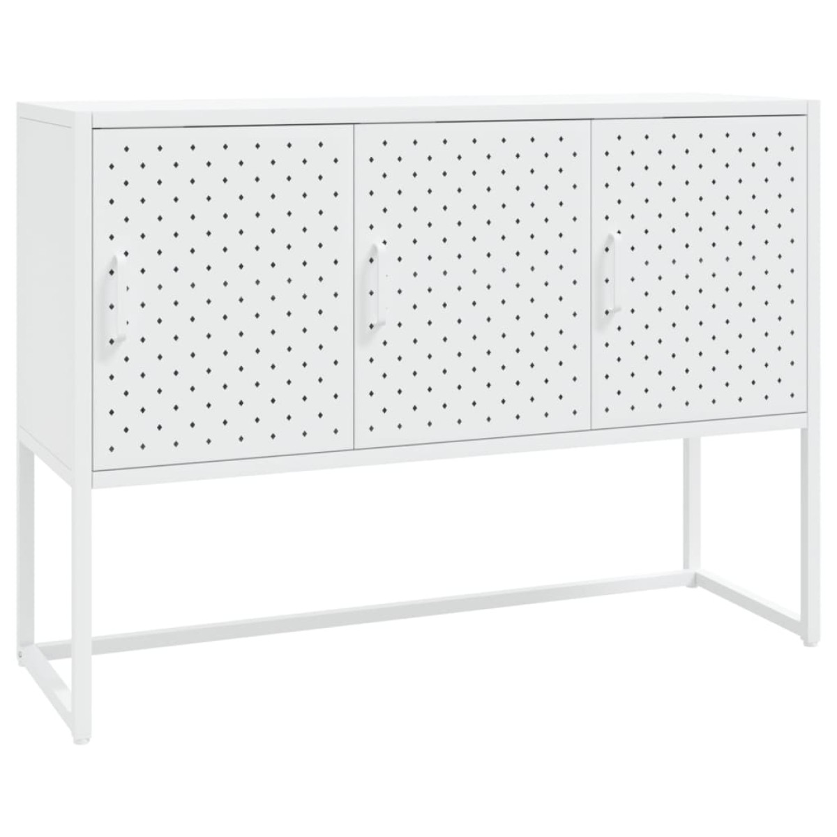 vidaXL Μπουφές Λευκός 105 x 35 x 75 εκ. από Ατσάλι