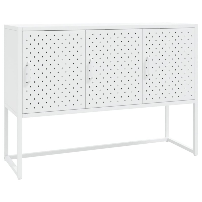 vidaXL Μπουφές Λευκός 105 x 35 x 75 εκ. από Ατσάλι
