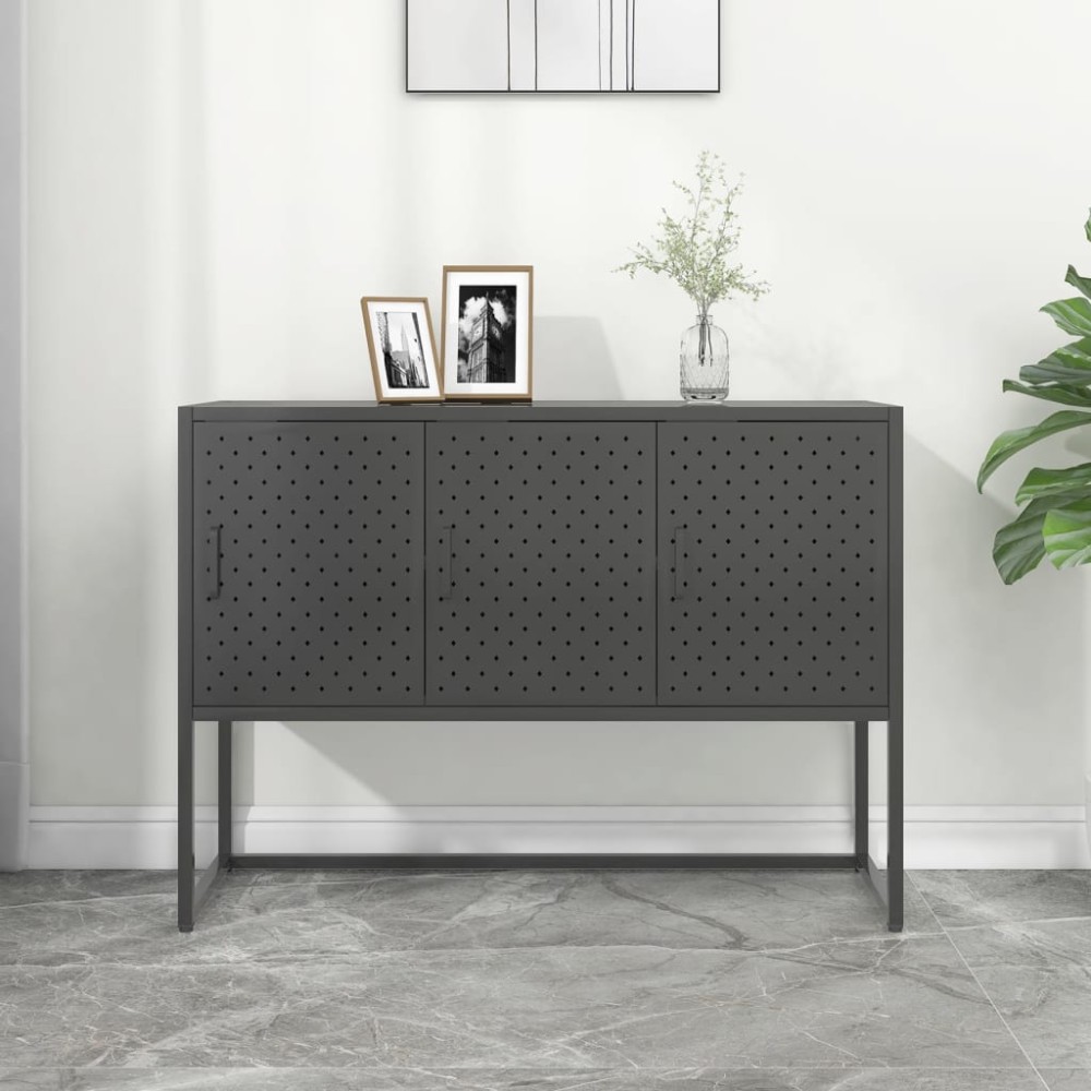 vidaXL Μπουφές Ανθρακί 105 x 35 x 75 εκ. από Ατσάλι