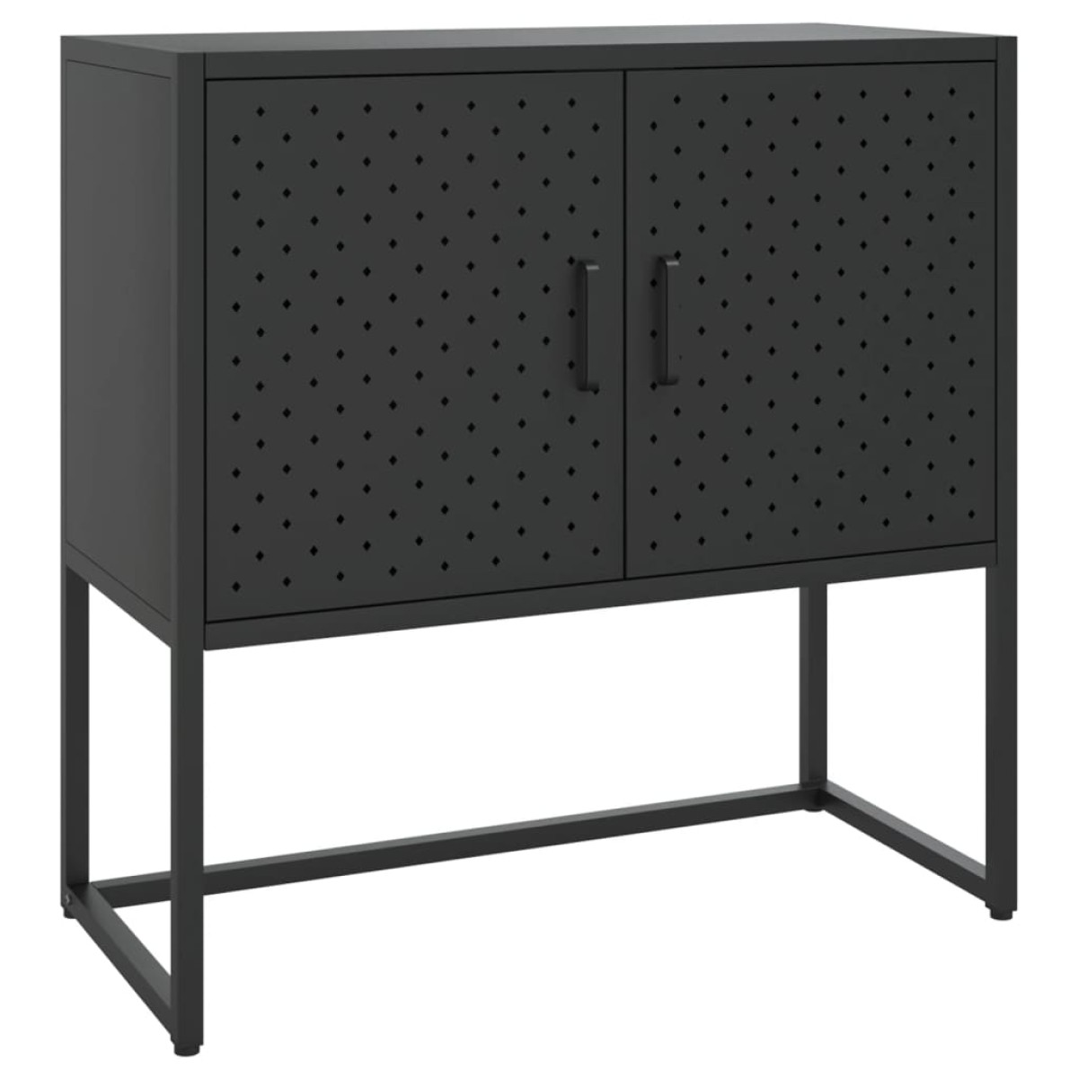 vidaXL Μπουφές Μαύρος 75 x 35 x 75 εκ. από Ατσάλι
