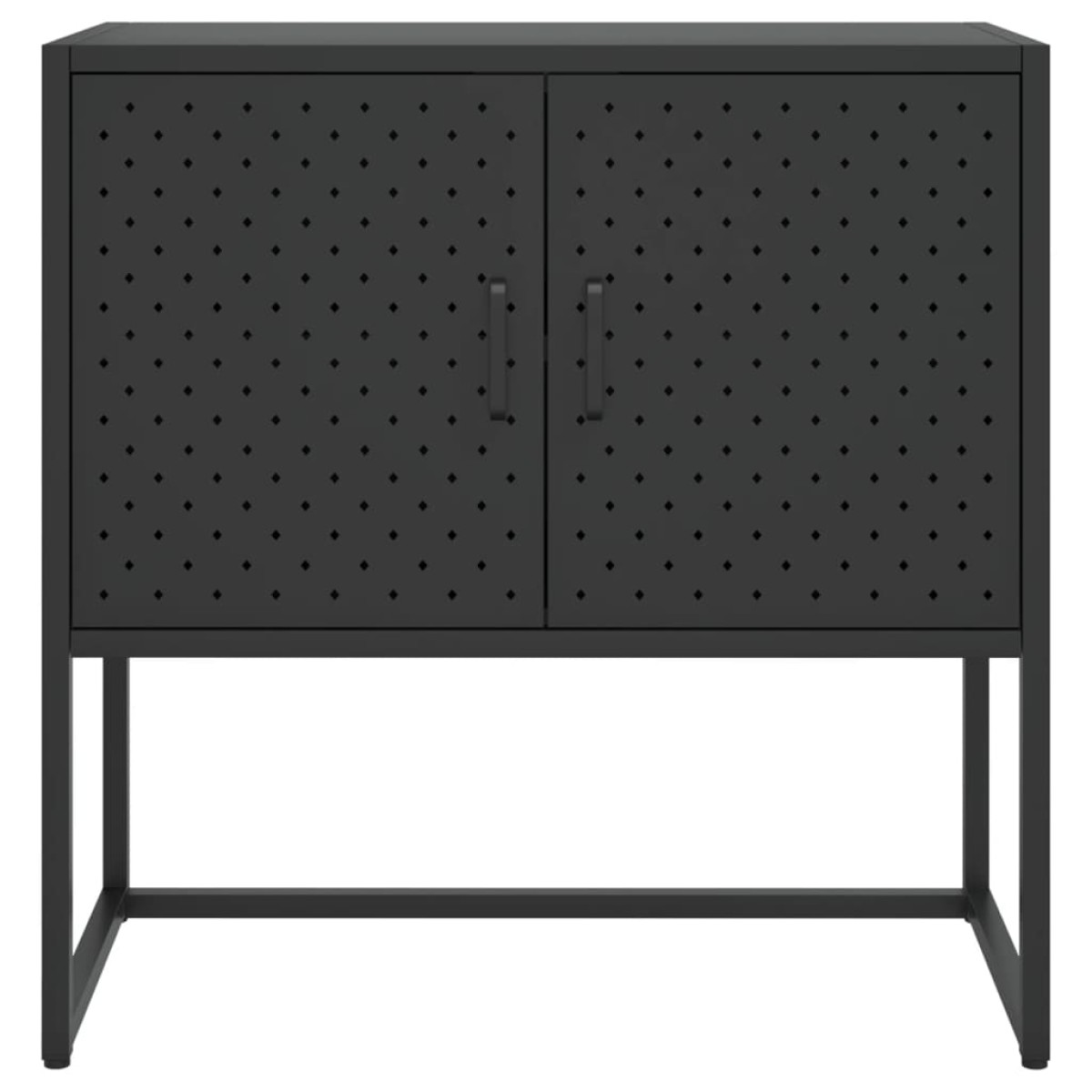 vidaXL Μπουφές Μαύρος 75 x 35 x 75 εκ. από Ατσάλι