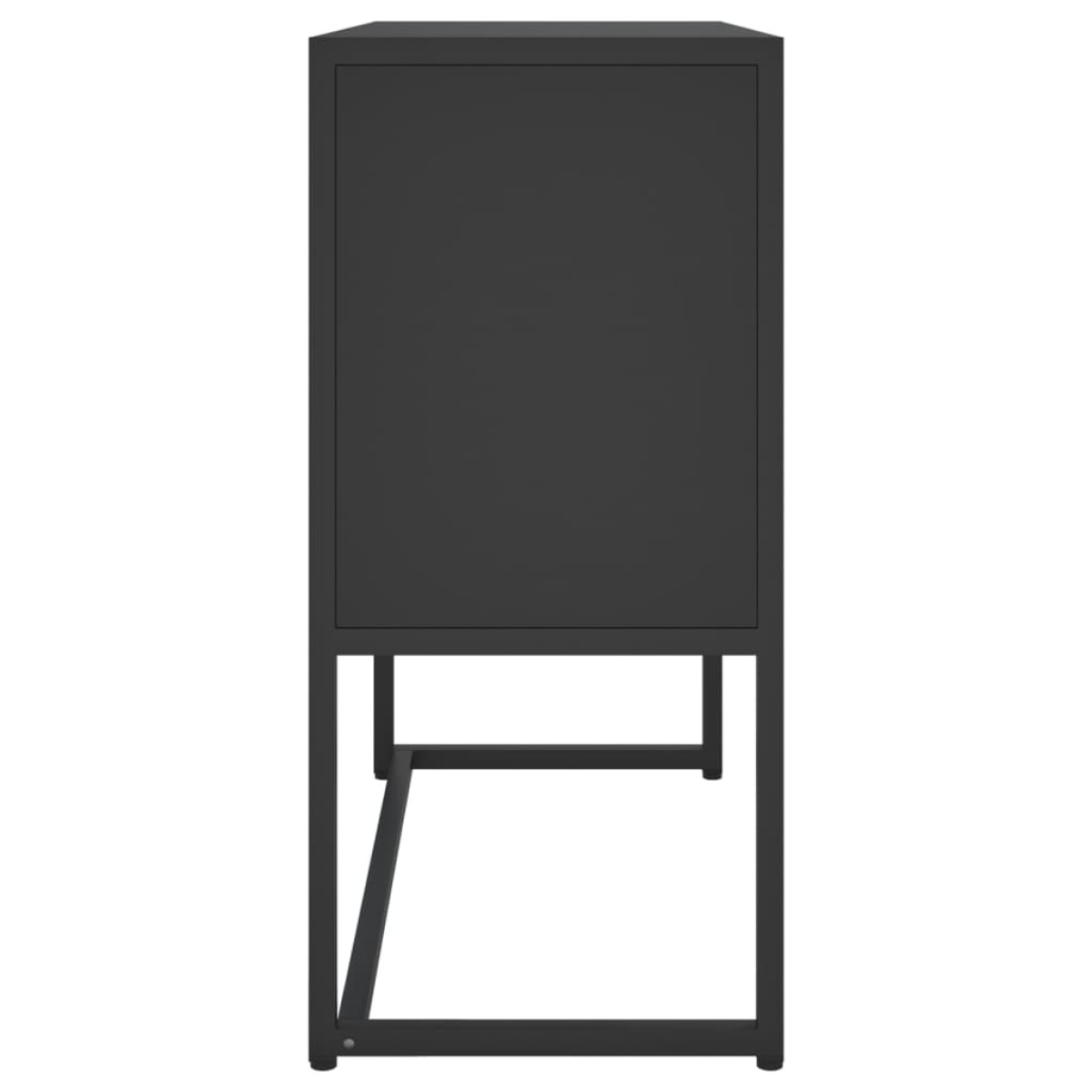 vidaXL Μπουφές Μαύρος 75 x 35 x 75 εκ. από Ατσάλι