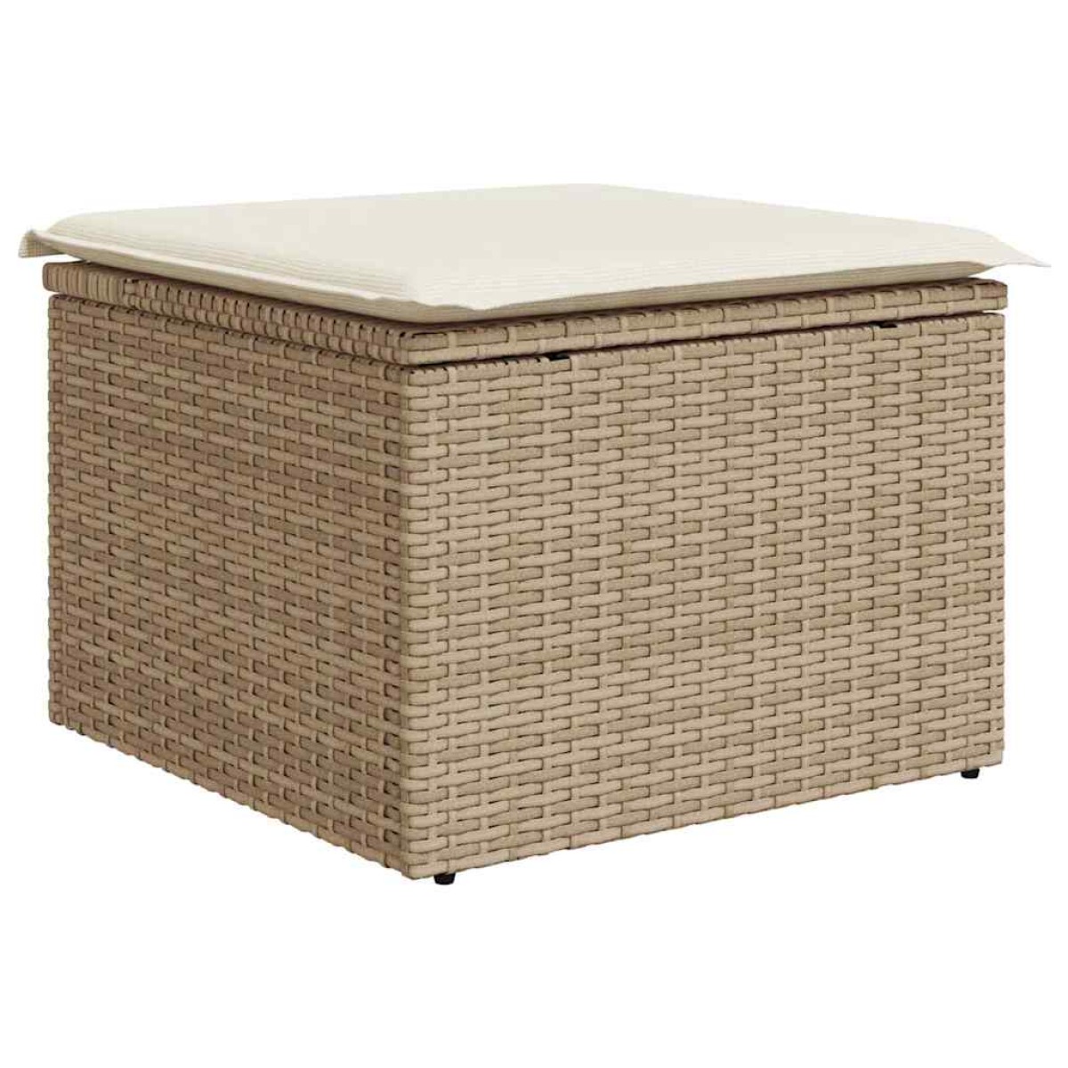 vidaXL Σετ Καναπέ Κήπου 7 τμχ. Μπεζ Πολυ ράταν