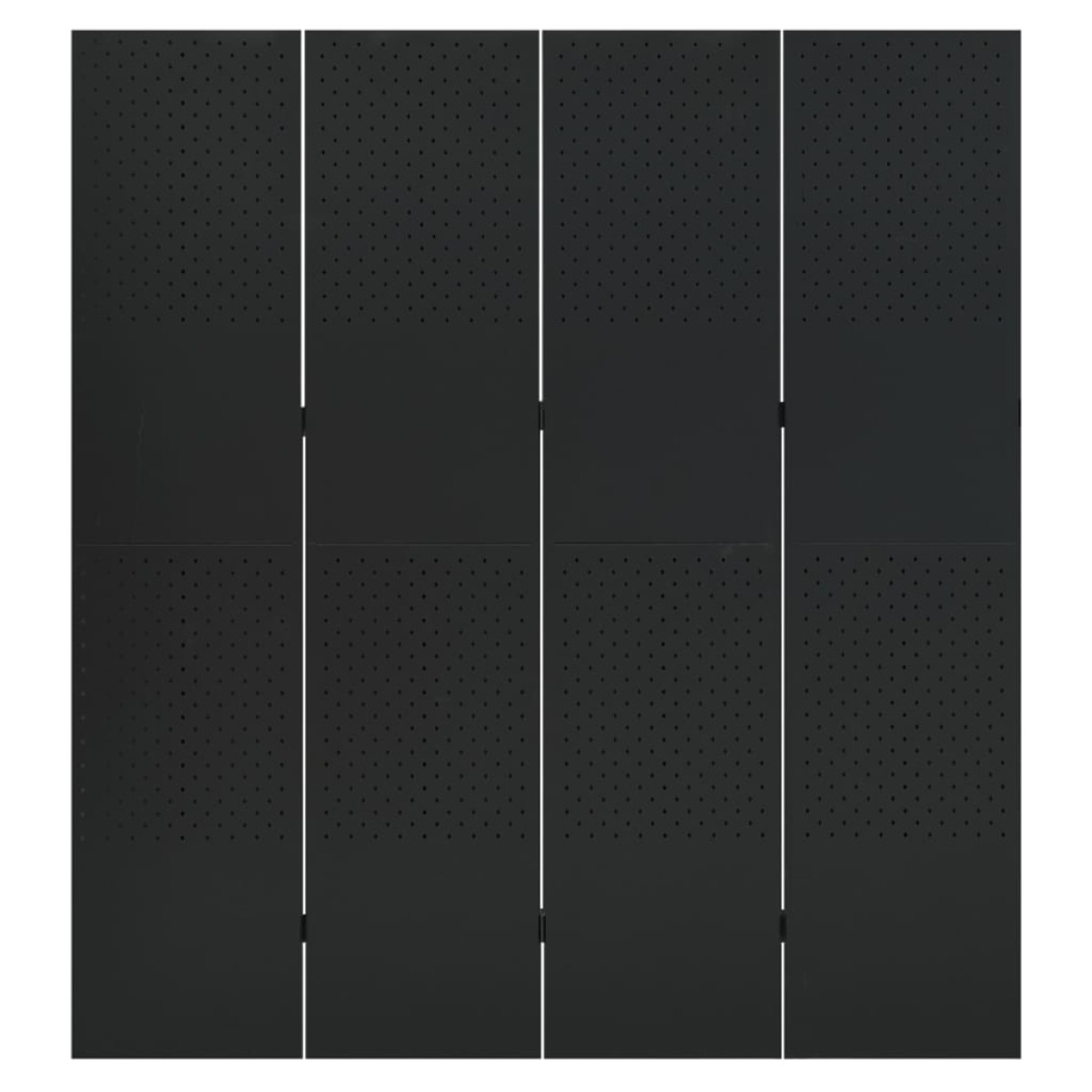 vidaXL Διαχωριστικό Δωματίου με 4 Πάνελ Μαύρο 160 x 180 εκ. από Ατσάλι