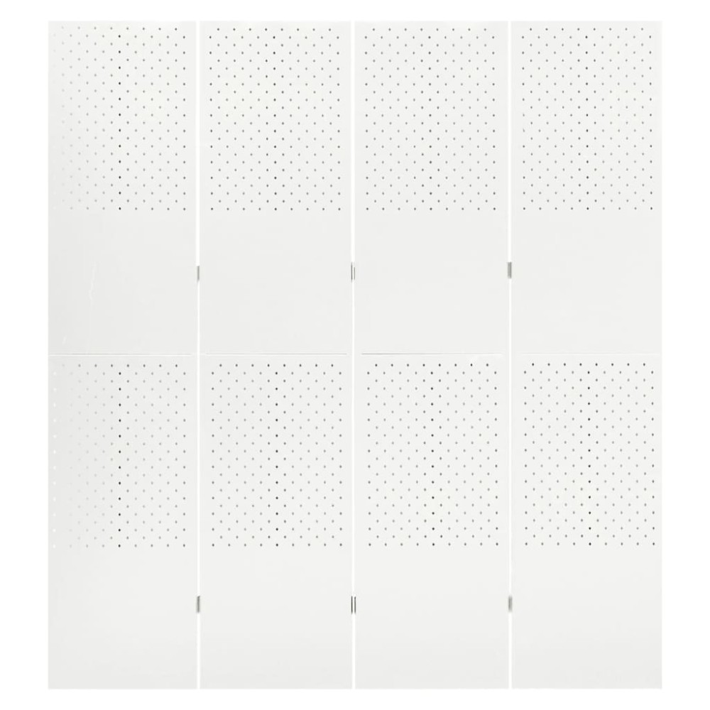 vidaXL Διαχωριστικό Δωματίου με 4 Πάνελ Λευκό 160 x 180 εκ. από Ατσάλι