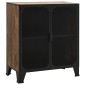 vidaXL Ντουλάπι Αποθήκευσης Ρουστίκ Καφέ 72x36x82 εκ. Μέταλλο / MDF