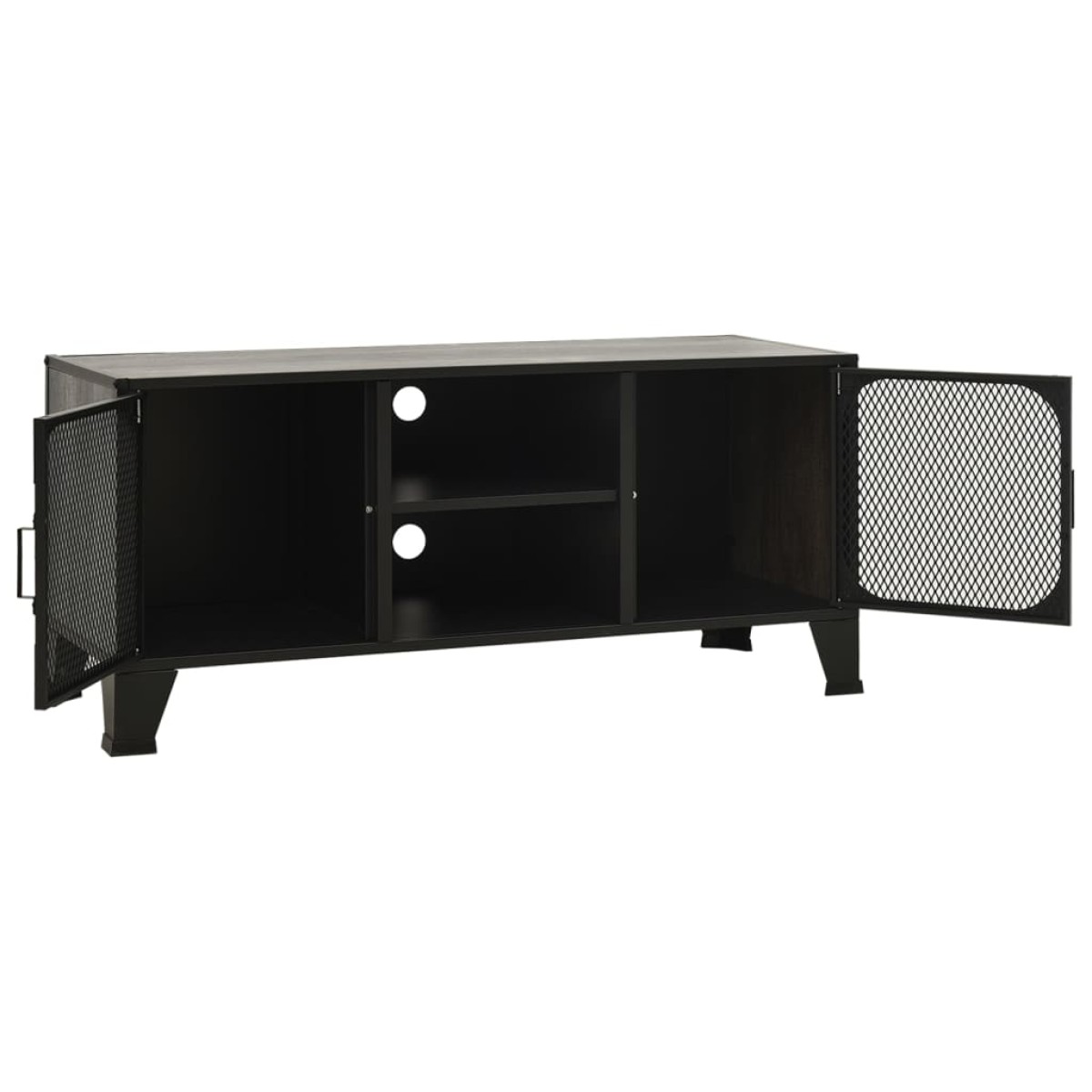 vidaXL Έπιπλο Τηλεόρασης Γκρι 105 x 36 x 47 εκ. Μέταλλο / MDF