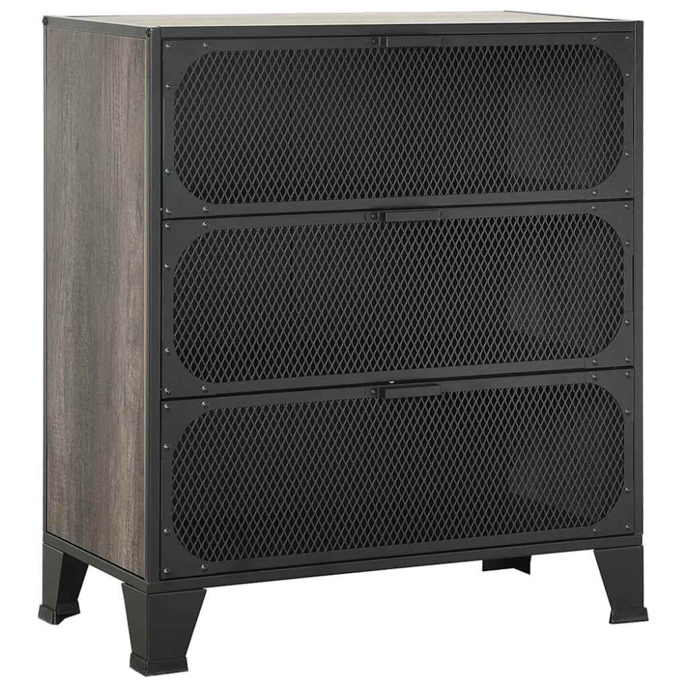 vidaXL Ντουλάπι Αποθήκευσης Γκρι 72 x 36 x 82 εκ. Μέταλλο / MDF