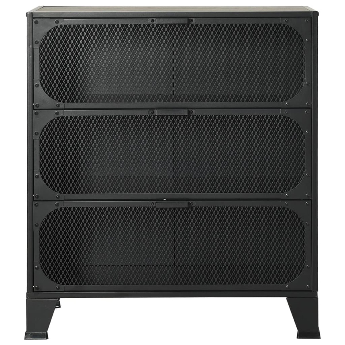 vidaXL Ντουλάπι Αποθήκευσης Γκρι 72 x 36 x 82 εκ. Μέταλλο / MDF