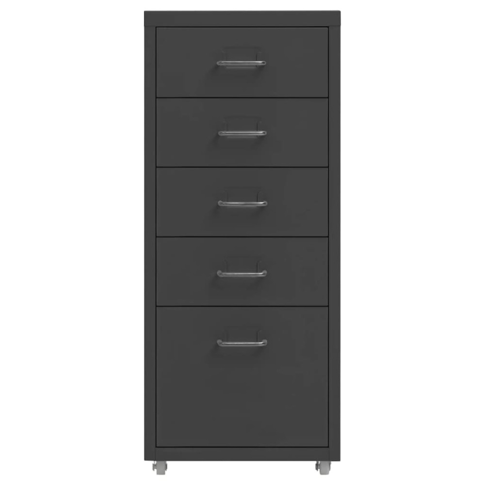 vidaXL Αρχειοθήκη Φορητή Ανθρακί 28 x 41 x 69 εκ. Μεταλλική
