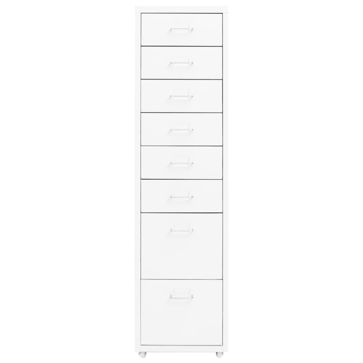 vidaXL Αρχειοθήκη Φορητή Λευκή 28 x 41 x 109 εκ. Μεταλλική
