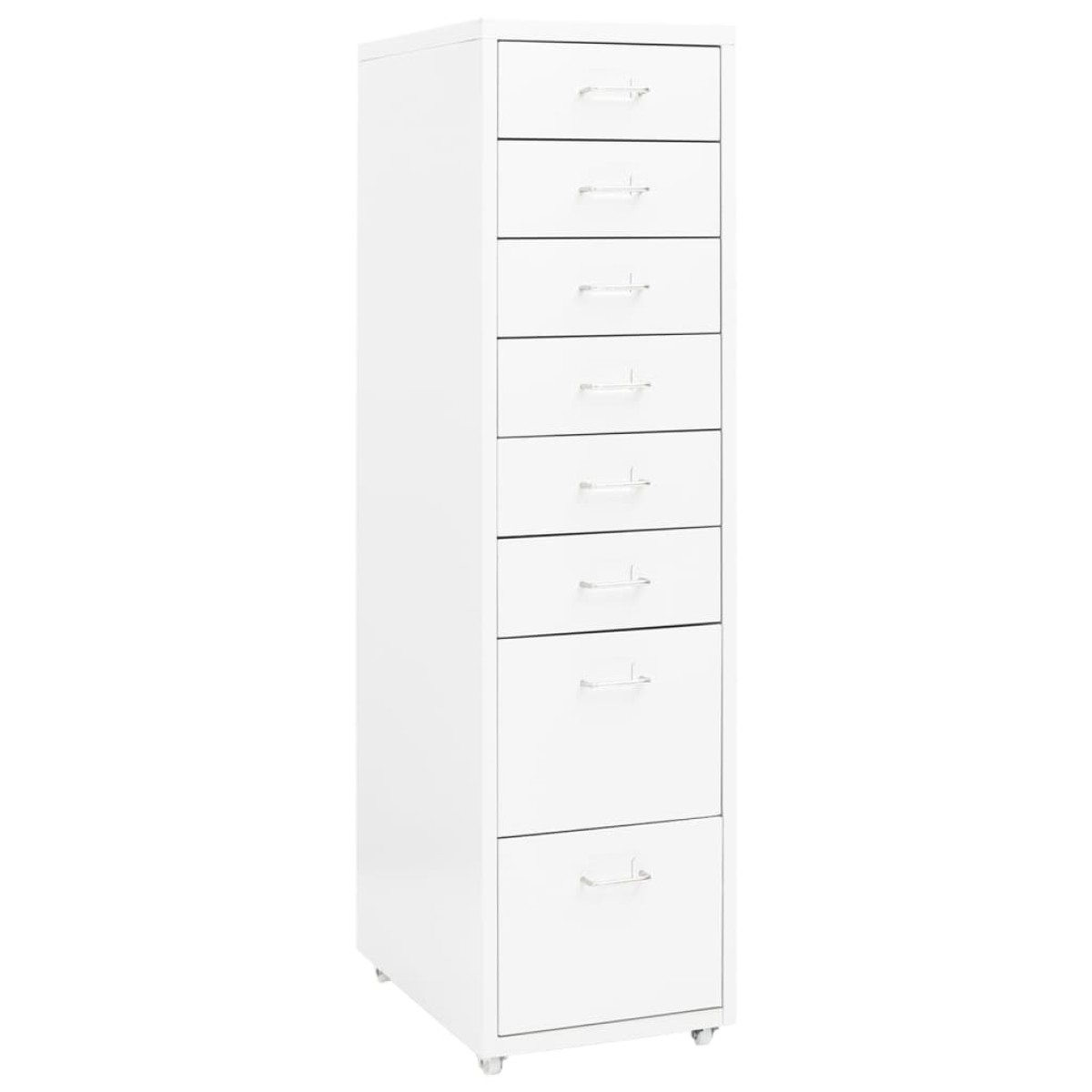 vidaXL Αρχειοθήκη Φορητή Λευκή 28 x 41 x 109 εκ. Μεταλλική