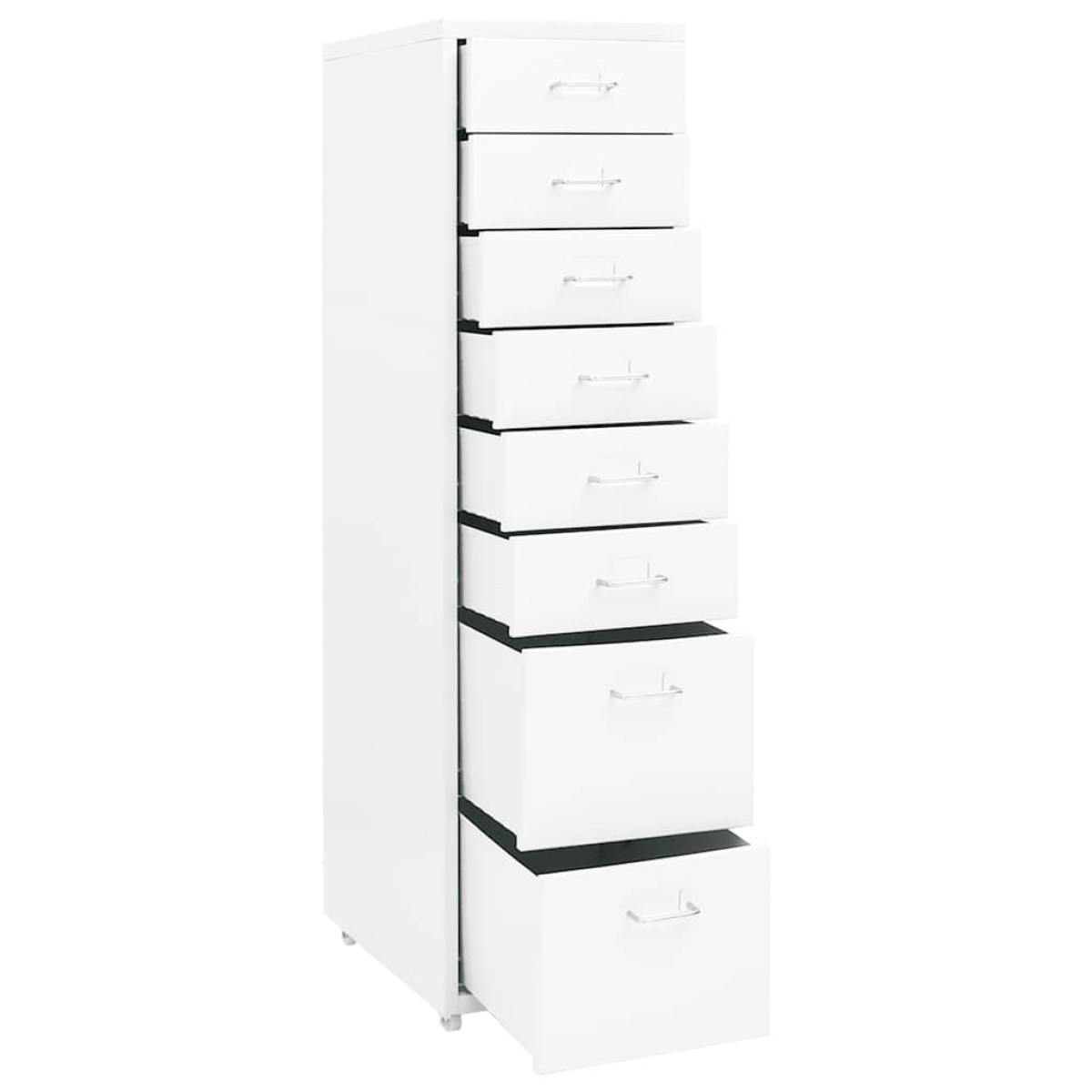 vidaXL Αρχειοθήκη Φορητή Λευκή 28 x 41 x 109 εκ. Μεταλλική
