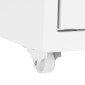 vidaXL Αρχειοθήκη Φορητή Λευκή 28 x 41 x 109 εκ. Μεταλλική