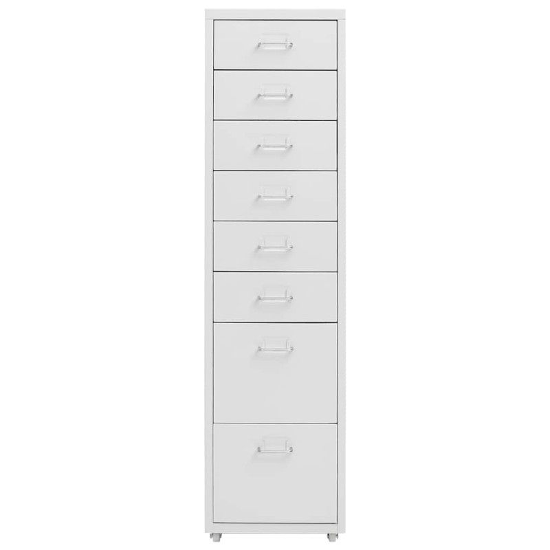 vidaXL Αρχειοθήκη Φορητή Γκρι 28 x 41 x 109 εκ. Μεταλλική