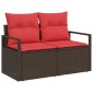 vidaXL Σετ Καναπέ 9 τμχ. Καφέ συνθετικό ρατάν