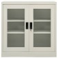 vidaXL Ντουλάπα Γραφείου 90 x 40 x 90 εκ. Ανοιχτό Γκρι Ατσάλινη