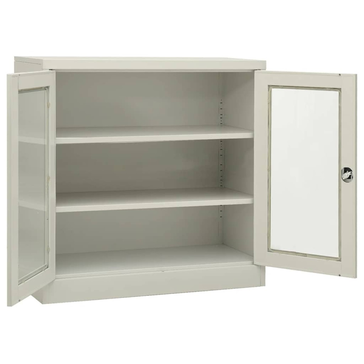 vidaXL Ντουλάπα Γραφείου 90 x 40 x 90 εκ. Ανοιχτό Γκρι Ατσάλινη
