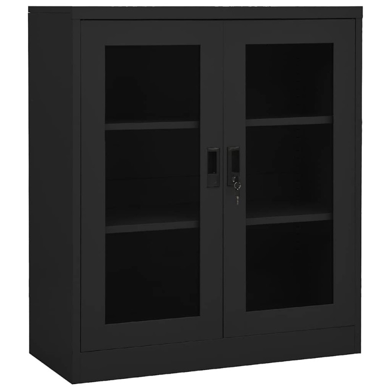 vidaXL Ντουλάπα Γραφείου 90 x 40 x 105 εκ. Ανθρακί Ατσάλινη