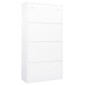 vidaXL Ντουλάπα Γραφείου 90 x 40 x 180 εκ. Λευκή Ατσάλινη