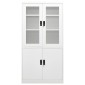 vidaXL Ντουλάπα Γραφείου 90 x 40 x 180 εκ. Λευκή Ατσάλινη