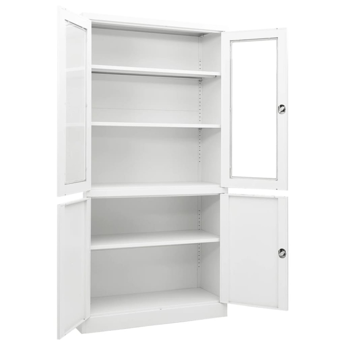 vidaXL Ντουλάπα Γραφείου 90 x 40 x 180 εκ. Λευκή Ατσάλινη