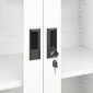 vidaXL Ντουλάπα Γραφείου 90 x 40 x 180 εκ. Λευκή Ατσάλινη