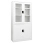 vidaXL Ντουλάπα Γραφείου 90 x 40 x 180 εκ. Λευκή Ατσάλινη