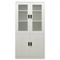 vidaXL Ντουλάπα Γραφείου 90 x 40 x 180 εκ. Ανοιχτό Γκρι Ατσάλινη