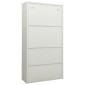 vidaXL Ντουλάπα Γραφείου 90 x 40 x 180 εκ. Ανοιχτό Γκρι Ατσάλινη