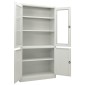 vidaXL Ντουλάπα Γραφείου 90 x 40 x 180 εκ. Ανοιχτό Γκρι Ατσάλινη