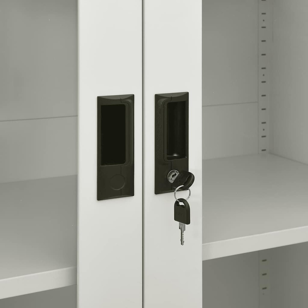 vidaXL Ντουλάπα Γραφείου 90 x 40 x 180 εκ. Ανοιχτό Γκρι Ατσάλινη