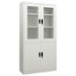 vidaXL Ντουλάπα Γραφείου 90 x 40 x 180 εκ. Ανοιχτό Γκρι Ατσάλινη