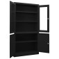 vidaXL Ντουλάπα Γραφείου 90 x 40 x 180 εκ. Μαύρη Ατσάλινη