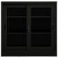 vidaXL Ντουλάπι με Συρόμενη Πόρτα Μαύρο 90 x 40 x 90 εκ. Ατσάλινο