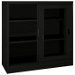 vidaXL Ντουλάπι με Συρόμενη Πόρτα Μαύρο 90 x 40 x 90 εκ. Ατσάλινο
