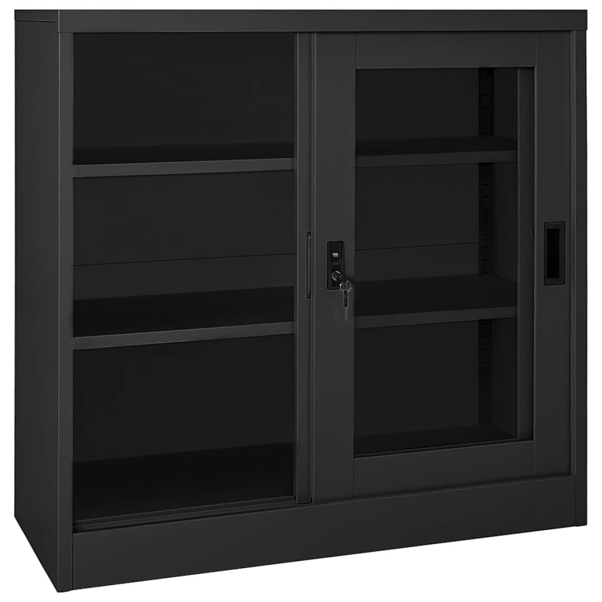 vidaXL Ντουλάπι με Συρόμενη Πόρτα Ανθρακί 90 x 40 x 90 εκ. Ατσάλινο