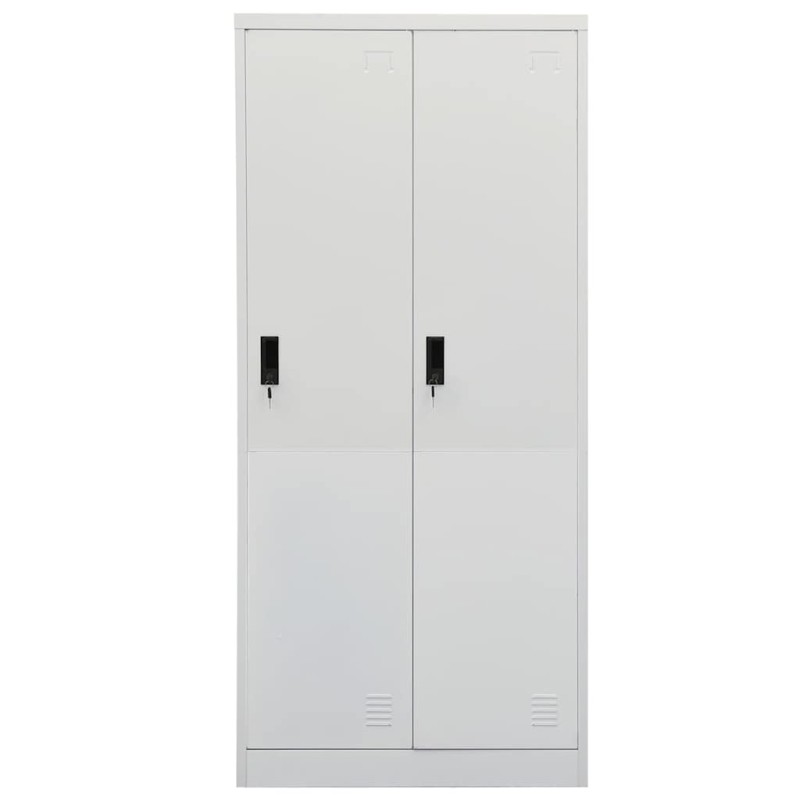 vidaXL Ντουλάπα Ανοιχτό Γκρι 80 x 50 x 180 εκ. από Χάλυβα