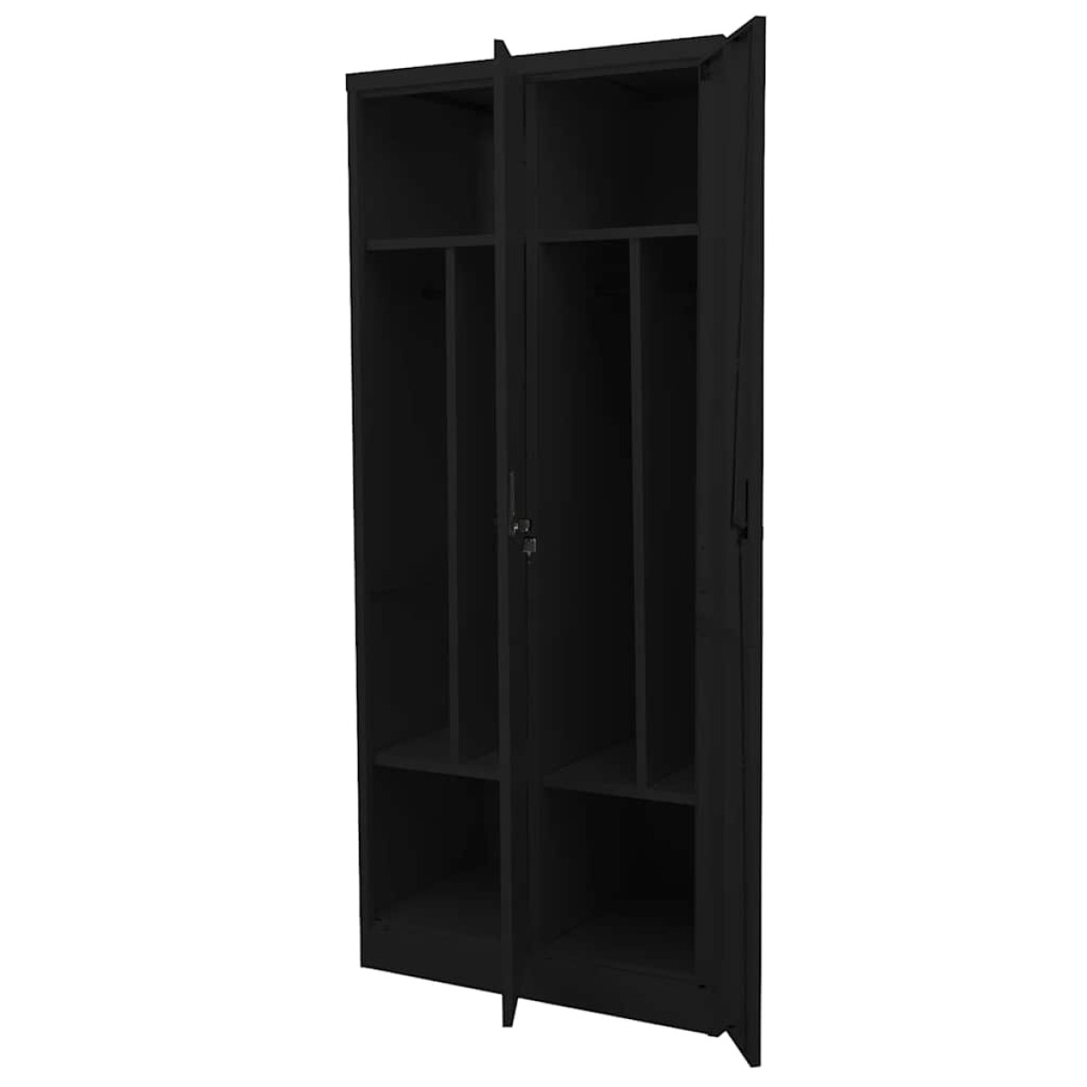vidaXL Ντουλάπα Μαύρη 80 x 50 x 180 εκ. Ατσάλινη