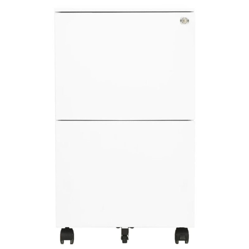vidaXL Αρχειοθήκη Φορητή Λευκή 39 x 45 x 67 εκ. Ατσάλινη