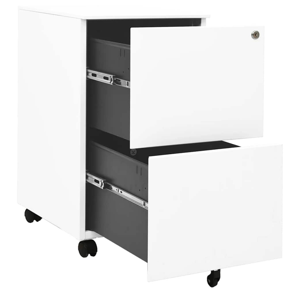 vidaXL Αρχειοθήκη Φορητή Λευκή 39 x 45 x 67 εκ. Ατσάλινη
