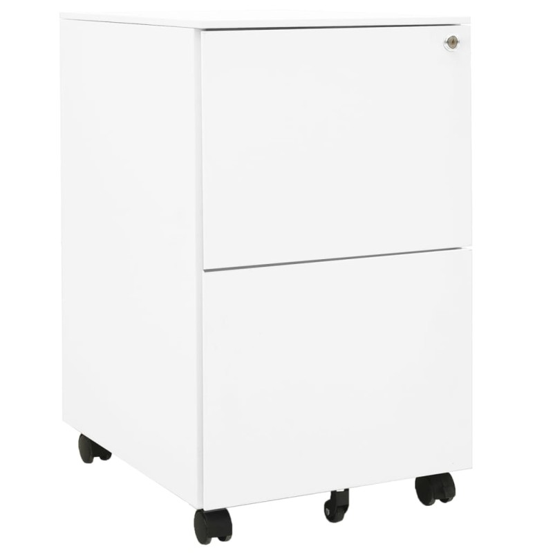 vidaXL Αρχειοθήκη Φορητή Λευκή 39 x 45 x 67 εκ. Ατσάλινη