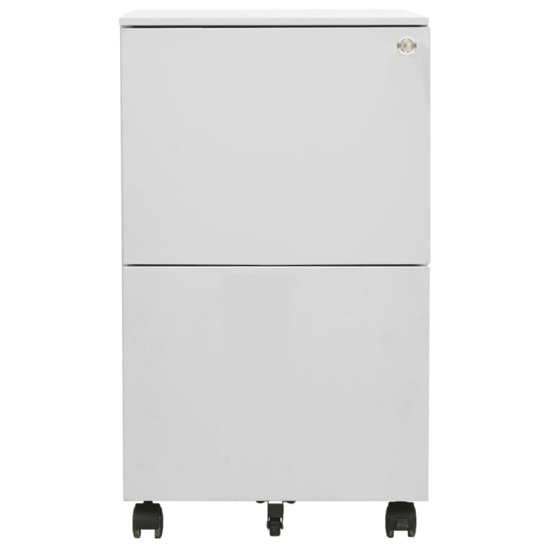 vidaXL Αρχειοθήκη Φορητή Ανοιχτό Γκρι 39 x 45 x 67 εκ. Ατσάλινη