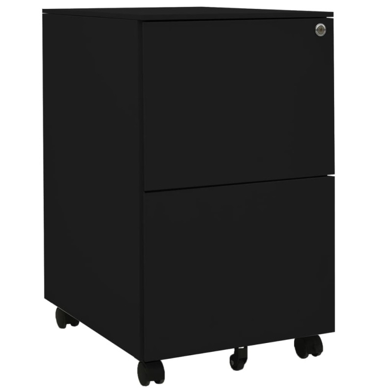 vidaXL Αρχειοθήκη Φορητή Μαύρη 39 x 45 x 67 εκ. Ατσάλινη