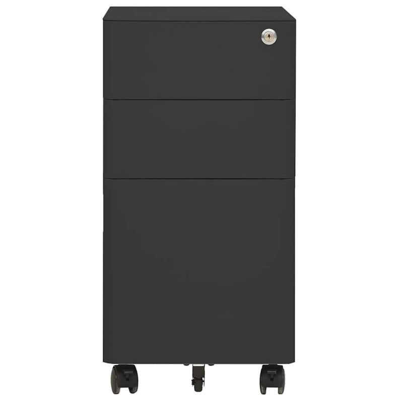 vidaXL Αρχειοθήκη Φορητή Ανθρακί 30 x 45 x 59 εκ. Ατσάλινη