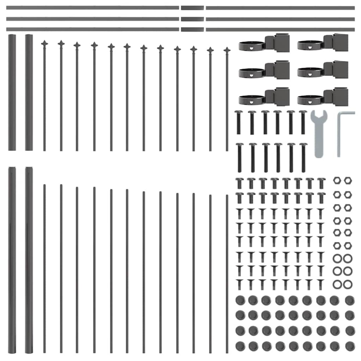 vidaXL Φράχτης Κήπου WOERDEN 2 τμχ. 170 x 215 cm Γκρι